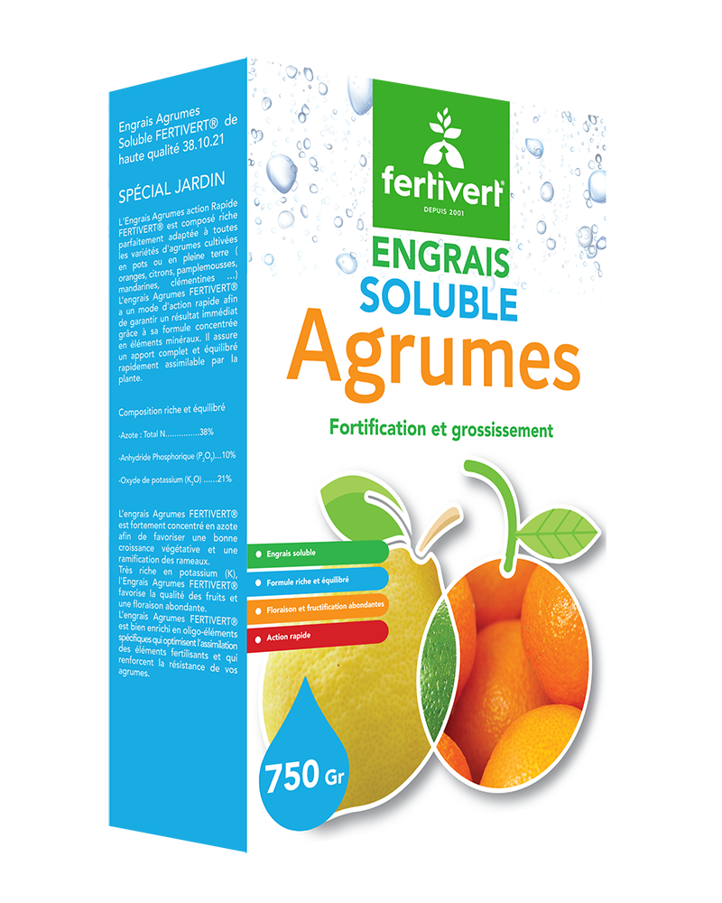 ENGRAIS SOLUBLE FERTIVERT AGRUMES 750GR