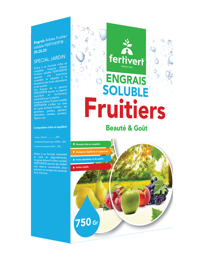 Engrais Fruitiers Fertivert NPK 20-20-20 | Engrais Soluble