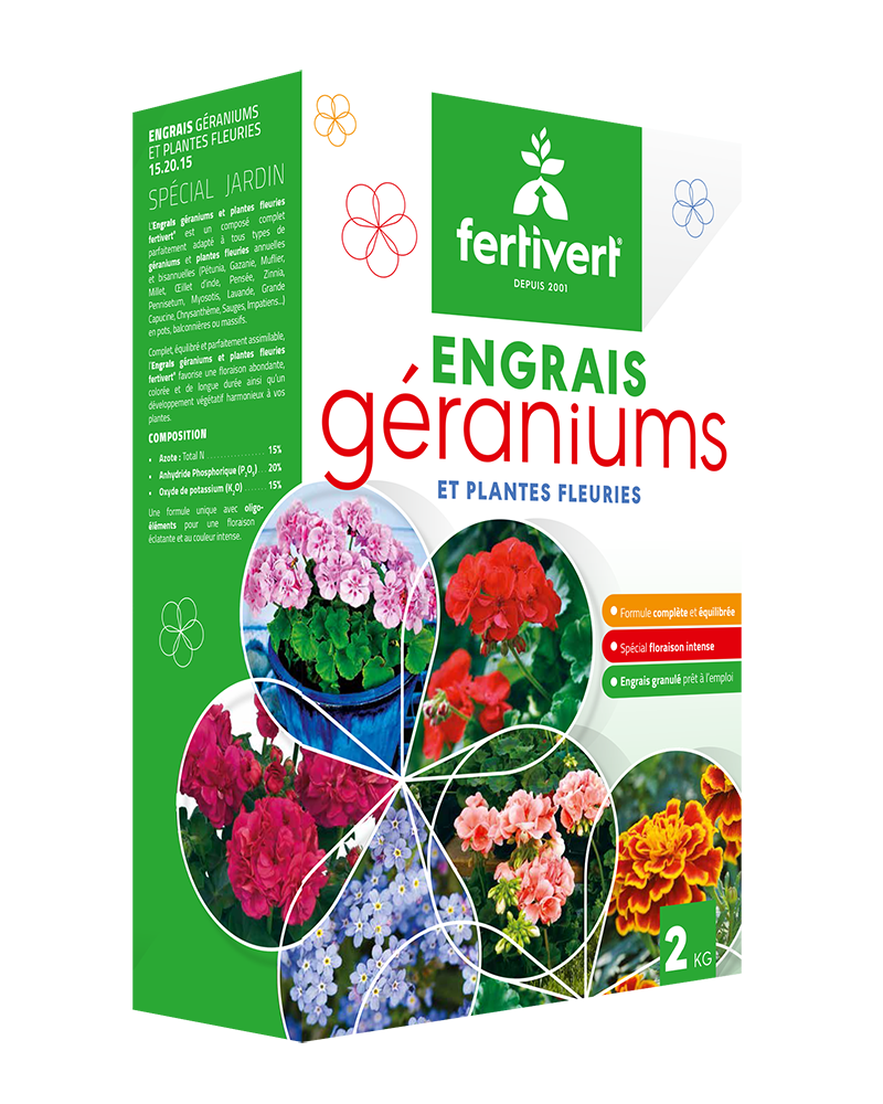 Engrais Géranium et Plantes Fleuries Fertivert