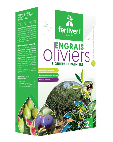 Engrais Oliviers Figuiers et Palmiers Fertivert | NPK Complet