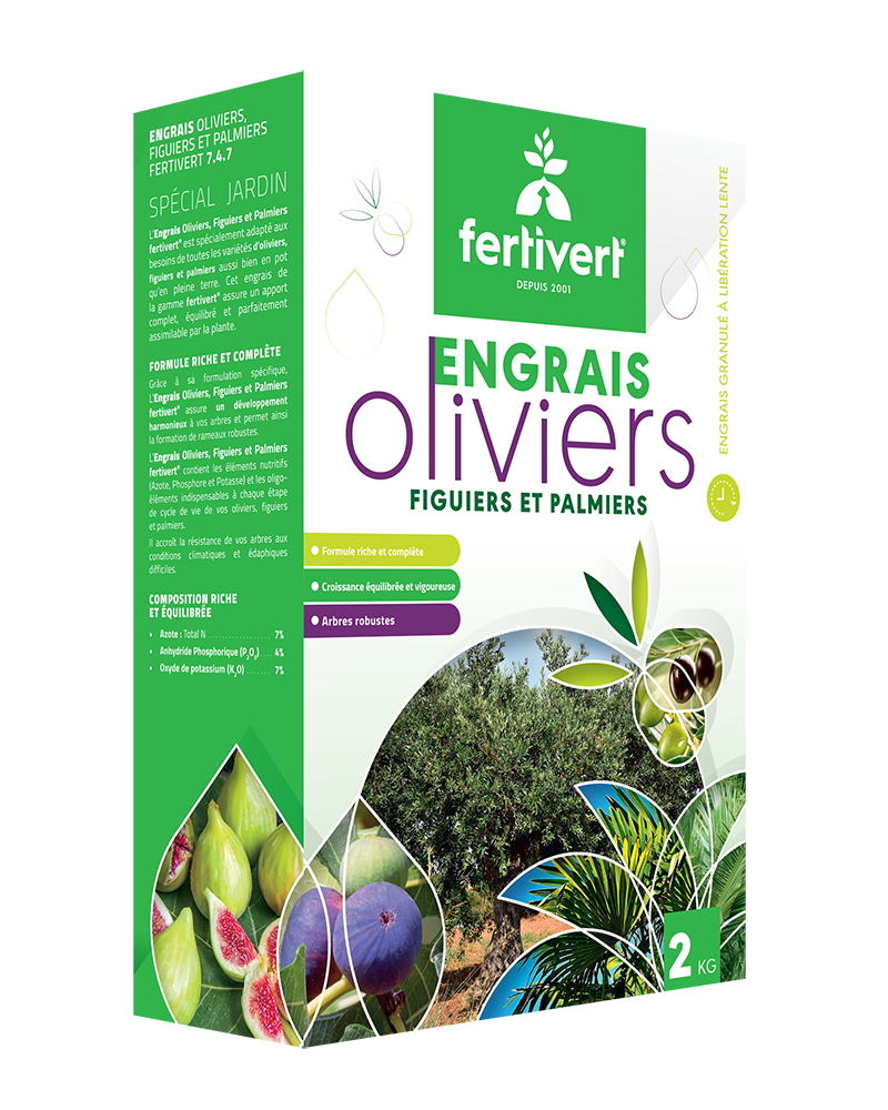 Engrais Oliviers Figuiers et Palmiers Fertivert | NPK Complet