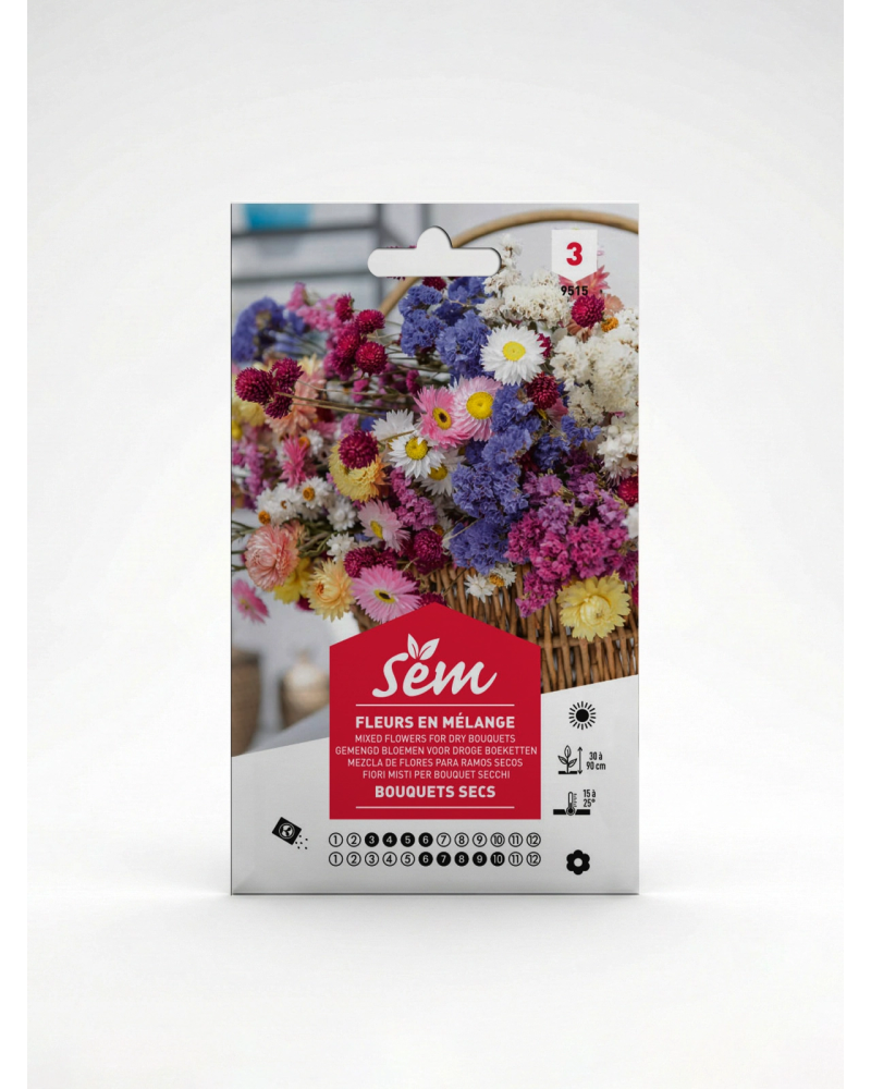 Fleurs en Mélange pour Bouquet Sec – Semences | Agriclic.tn