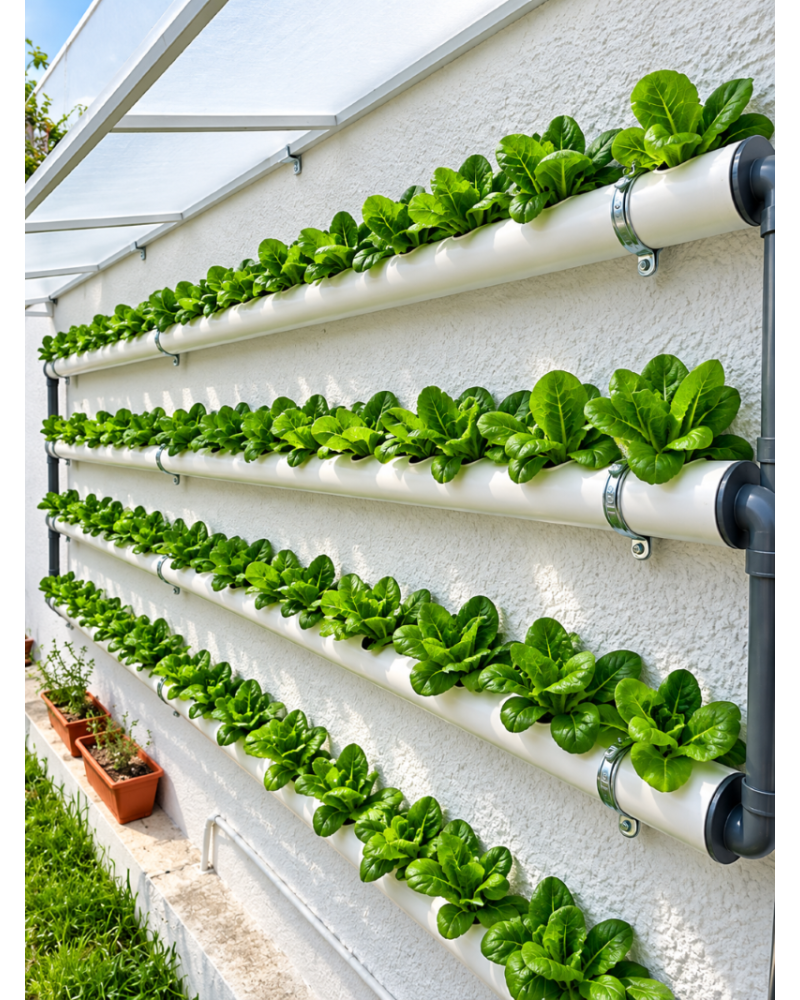 Kit NFT Mural 3 Tubes 4 m – 60 Plants | Agriclic.tn