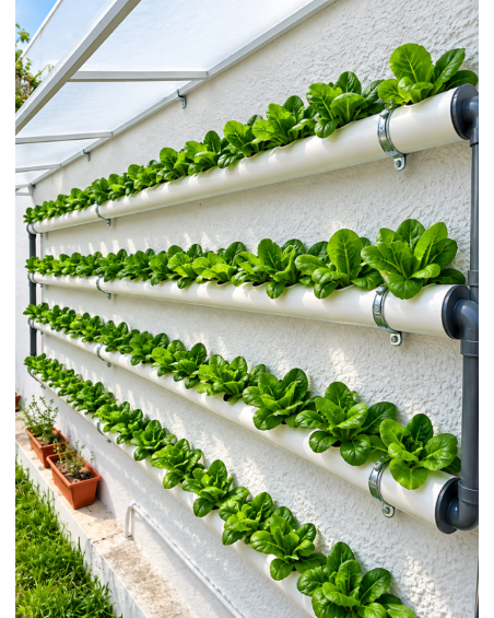 Kit NFT Mural 3 Tubes 4 m – 60 Plants | Agriclic.tn