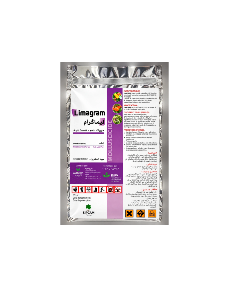 LIMAGRAM® – Anti-Limaces Métaldéhyde 5 % GB | Agriclic.tn